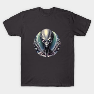 Grey Alien Dark T-Shirt